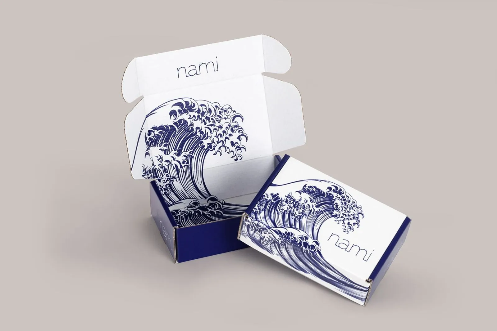 Box personnalisée Nami imprimée d’une vague japonaise