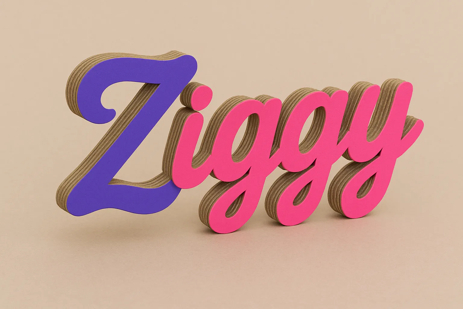 Lettres et logos en carton