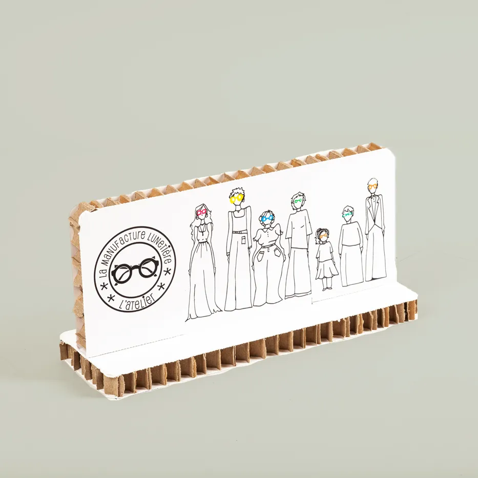 DISPLAY DE COMPTOIR en carton alvéolaire - fabriqué en France