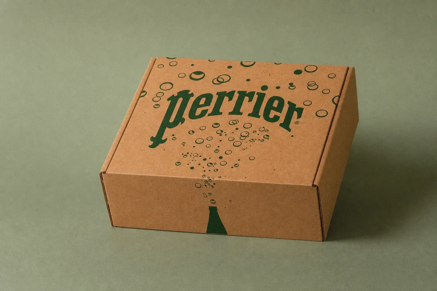 Boîte à oreilles kraft personnalisée Perrier