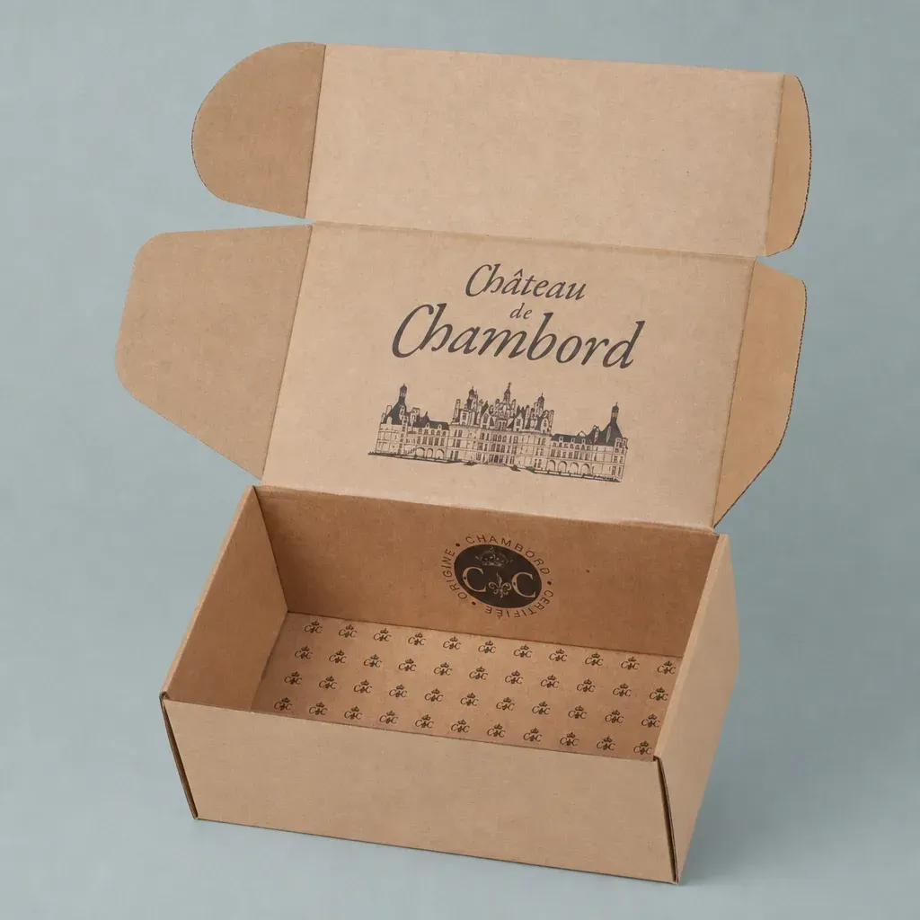 Boîte à oreilles kraft personnalisée Château de Chambord