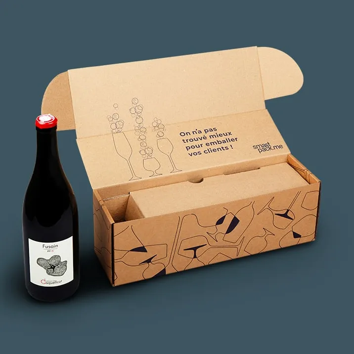 coffret d'expédition bouteille de vin