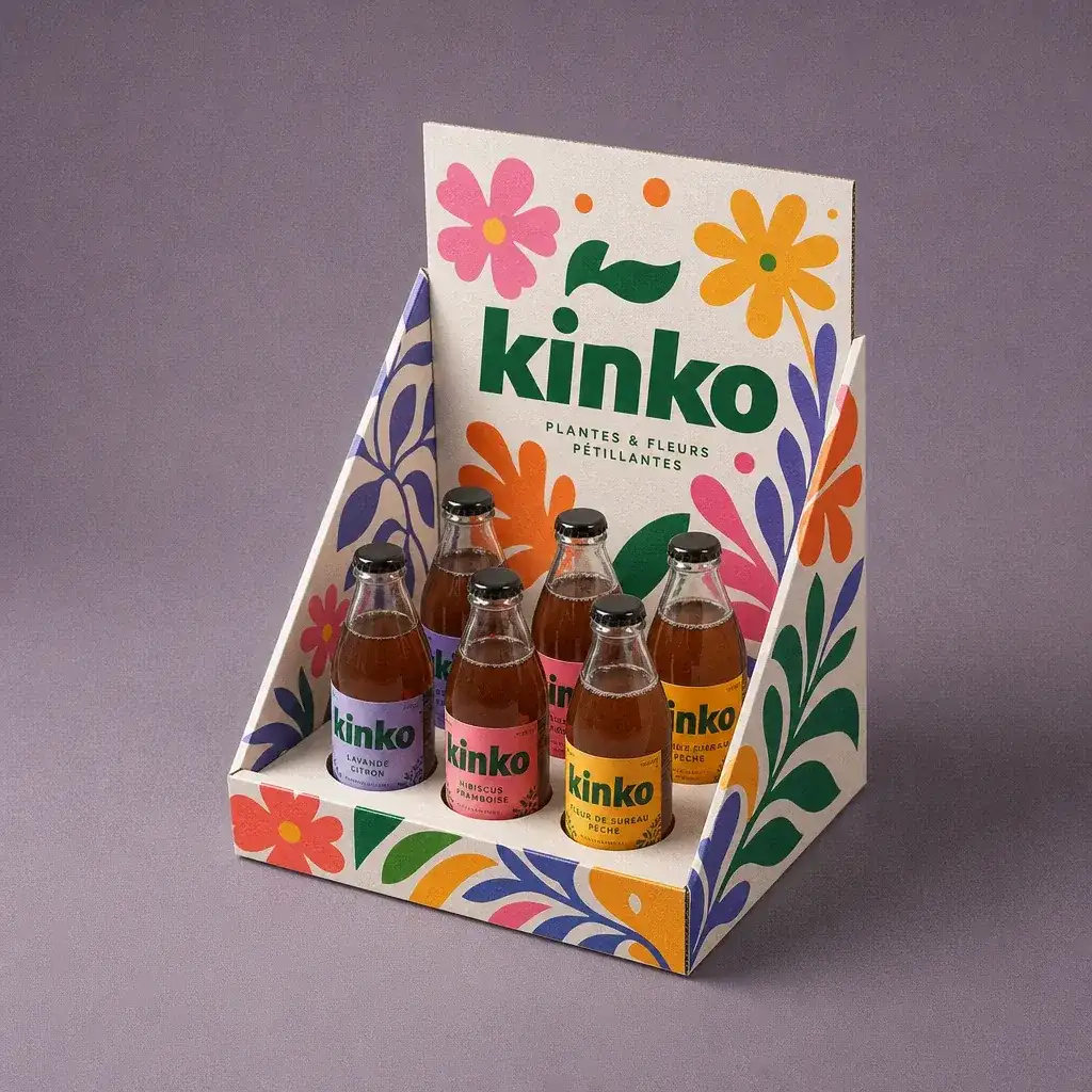 Présentoir de comptoir carton Kinko