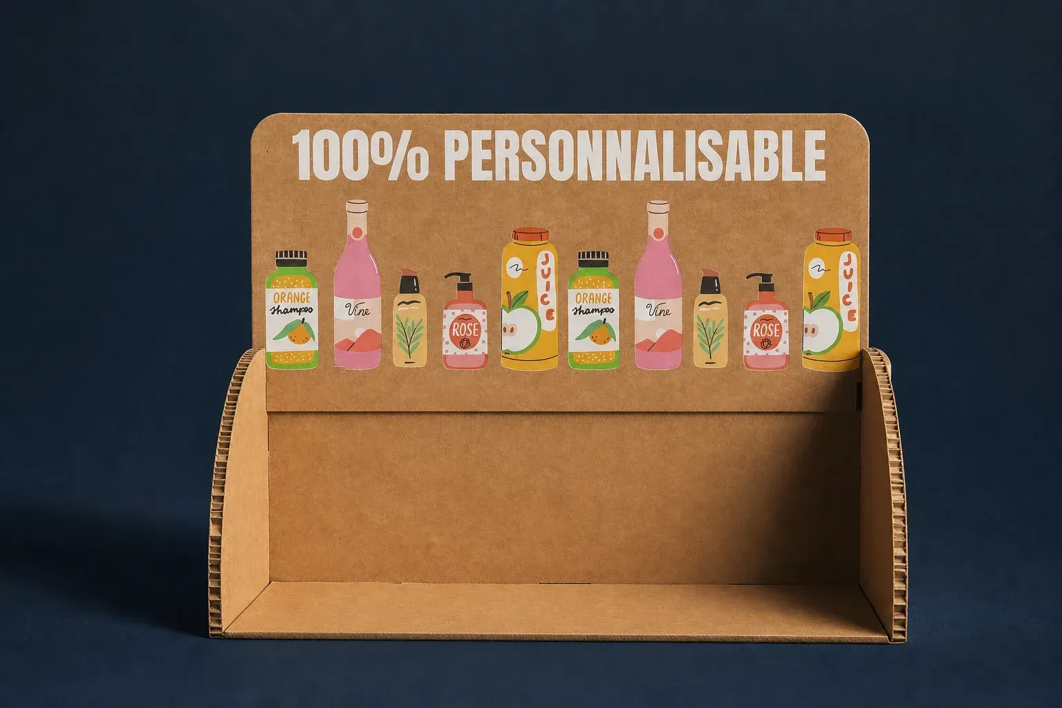 PLV de sol, PLV carton personnalisée, vin et spiritueux, packaging carton personnalisé, emballage sur mesure, Smartpack, fabrication française