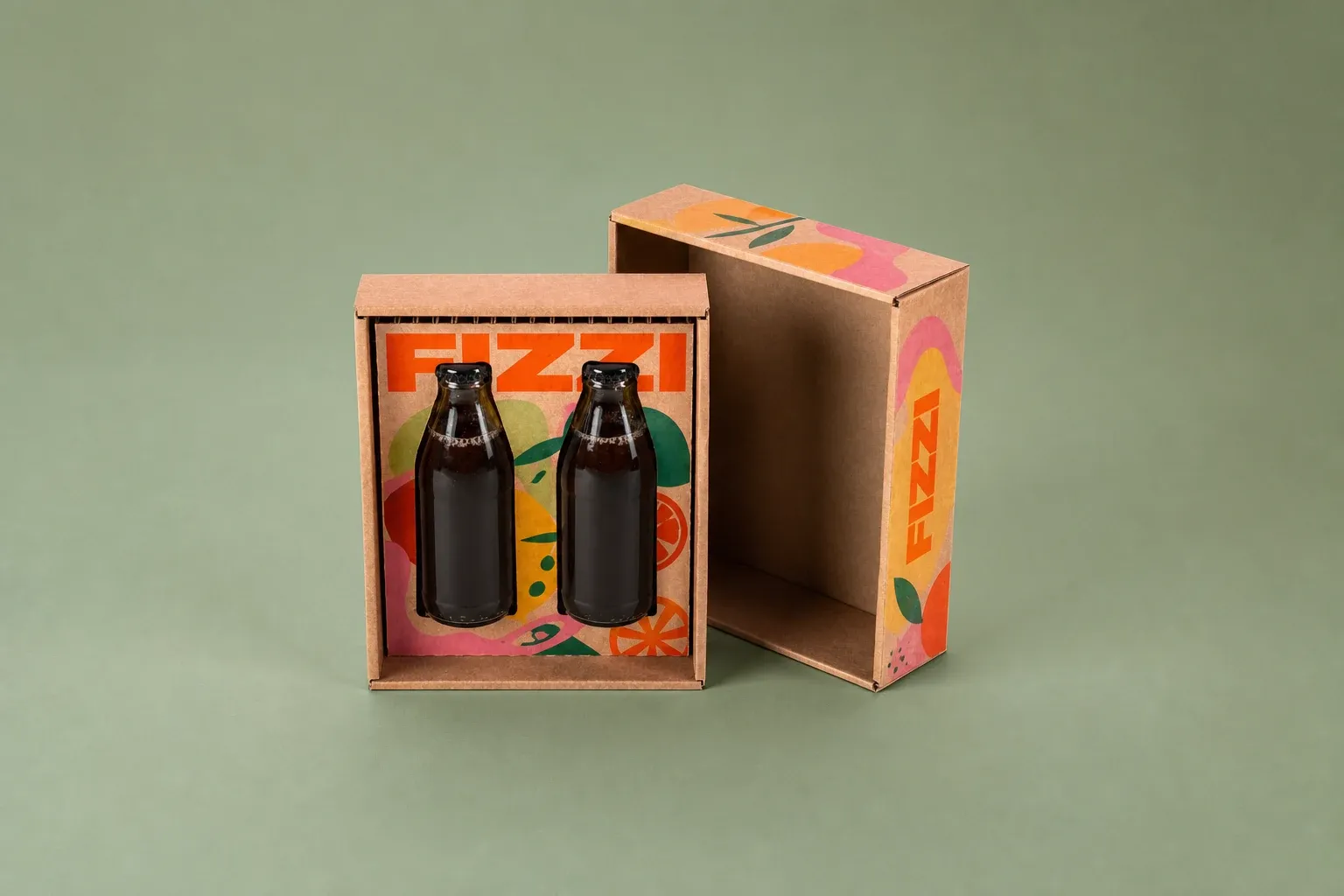 Boîte cloche en carton ondulé avec calage alvéolaire