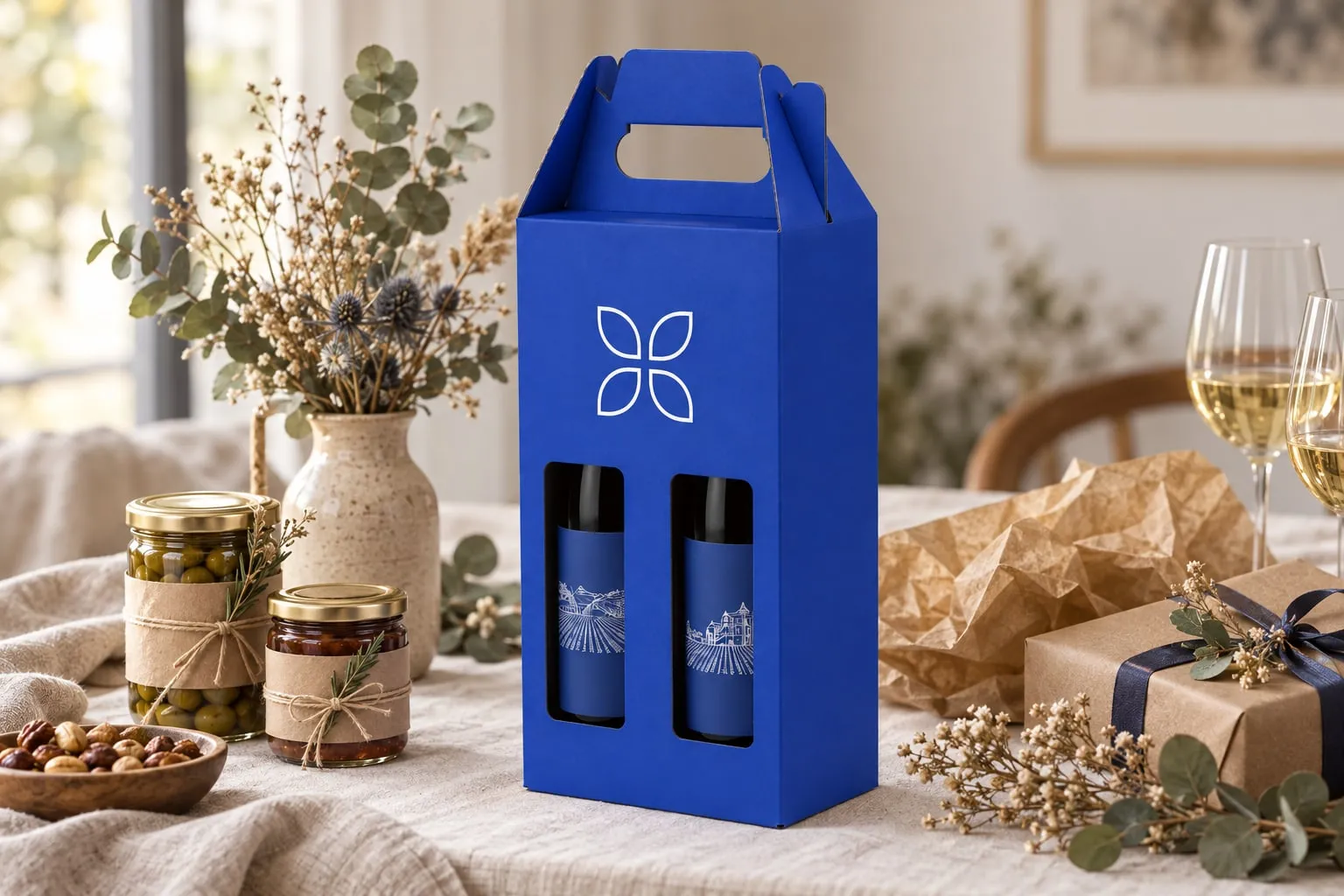 Valisette bouteille personnalisée en coffret cadeau de fin d'année