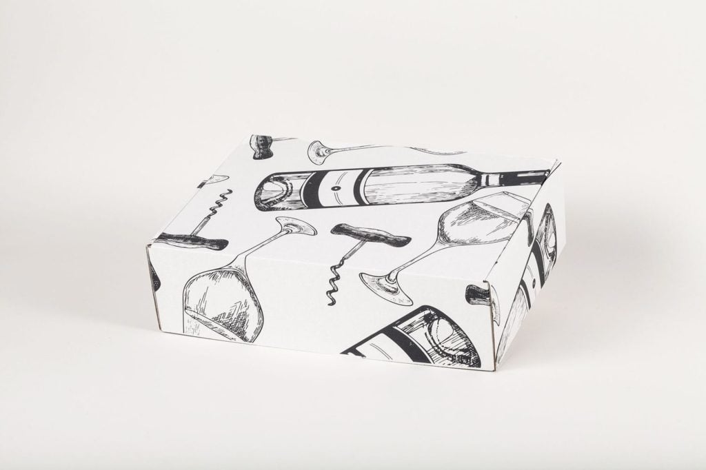 boite monochromic blanche personnalisée