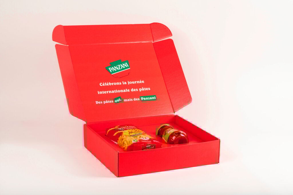 Boite panzani lancement de produit