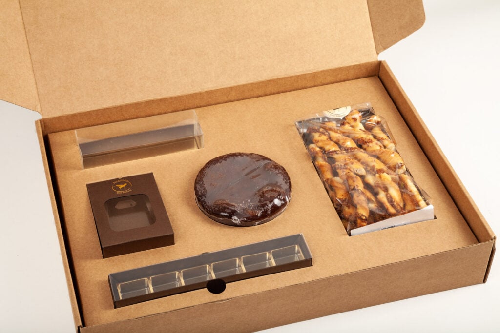 coffret gourmant avec calage