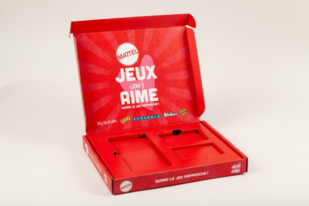 Boite avec calage sur-mesure