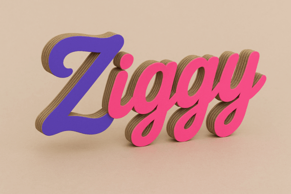 logo en carton - lettre en carton