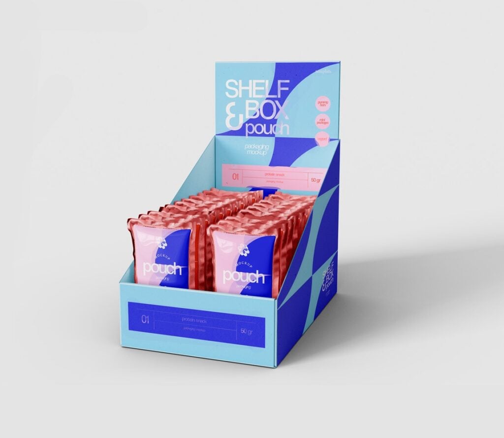 présentoir de comptoir et prêt à vendre
