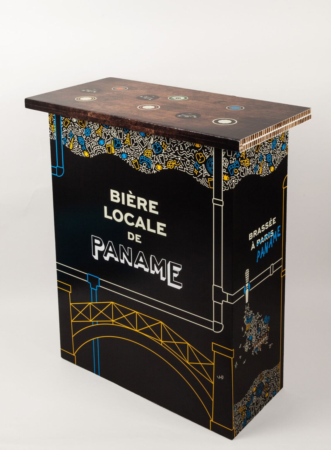comptoir en carton personnalisable