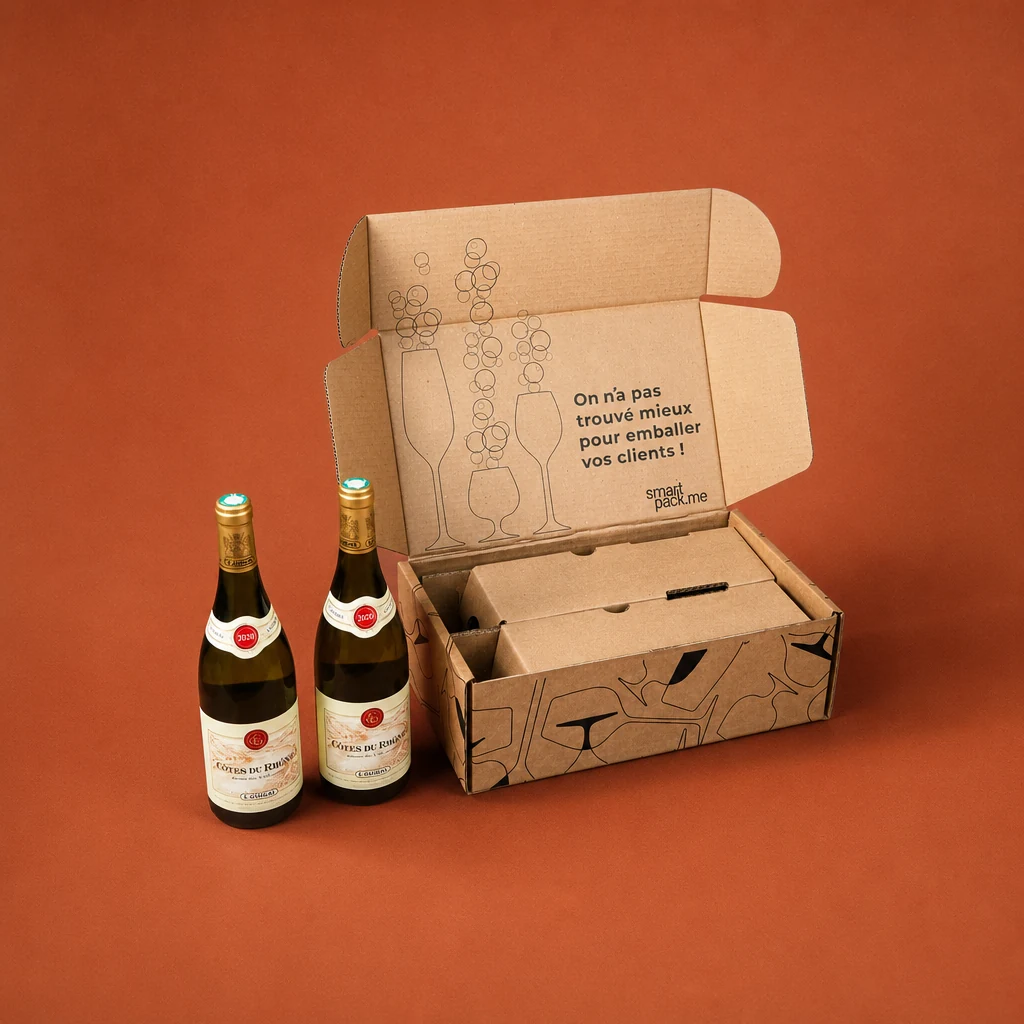 Boîte d'expédition, packaging carton personnalisé, culture, emballage sur mesure, Smartpack, fabrication française