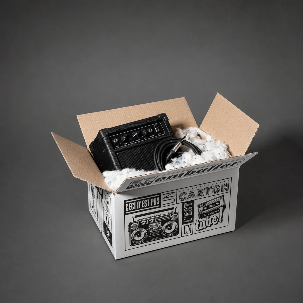 Caisse américaine, packaging carton personnalisé, culture, emballage sur mesure, Smartpack, fabrication française
