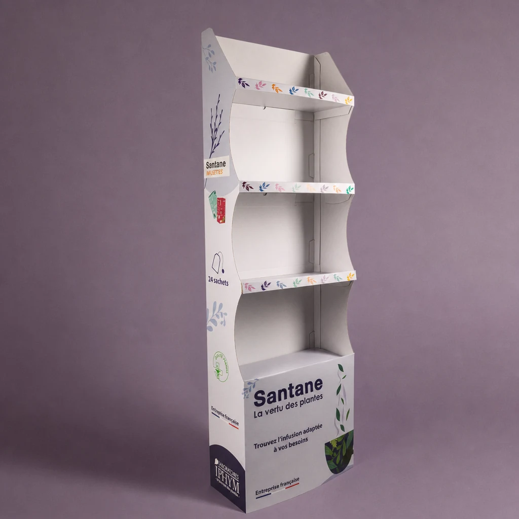 Présentoir carton, PLV carton personnalisée, inconnu, packaging carton personnalisé, emballage sur mesure, Smartpack, fabrication française