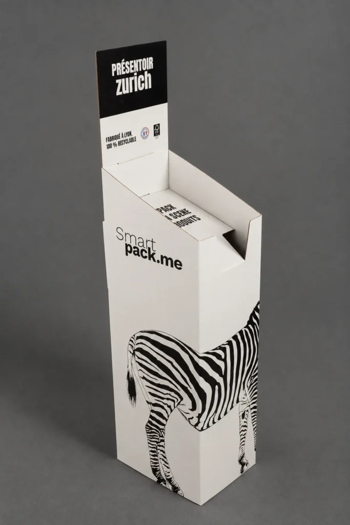 présentoir de sol pour livres ou brochures commerciales, Smartpack, fabrication française